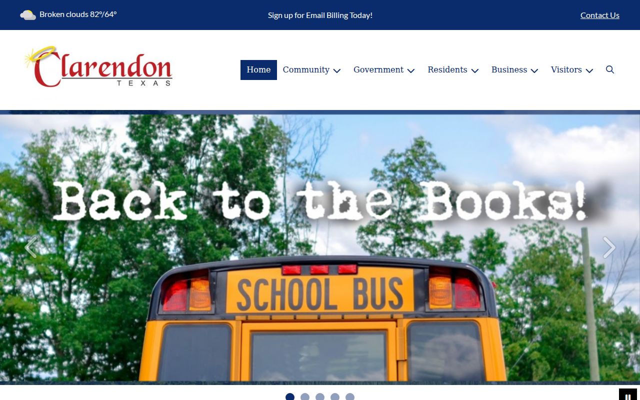 Clarendon warrant records context, official city homepage and municipal services